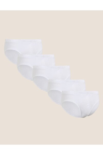 Marks & Spencer Saf Pamuklu 5'li Nefes Alabilir:trade_mark: Slip Külot Seti