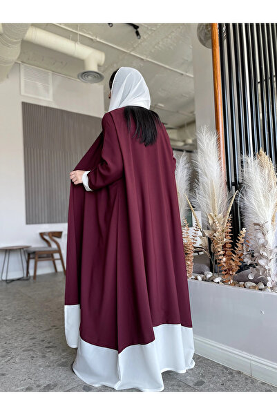 Leatherthreads Double-sided crepe abaya - red and white