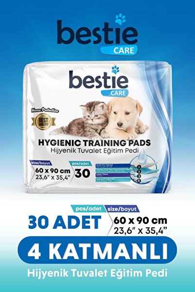 Bestie Care 60x90 Cm Kedi Köpek Çiş Pedi 30'lu - Yatak Koruyucu Örtü - Serme Bezi