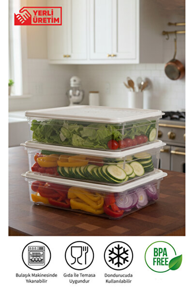 PURE & GLOW HOME 3 Pieces 2.2 Lt. Storage Container