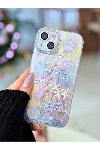 Go Aksesuar Iphone 15 - 14 - 13 Uyumlu Shine Deniz Renk Geçişli Parlak Tasarı...
