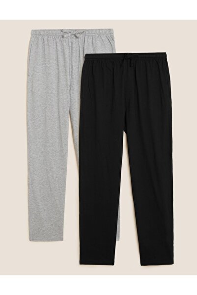 Marks & Spencer Saf Pamuklu 2'li Pijama Altı Seti