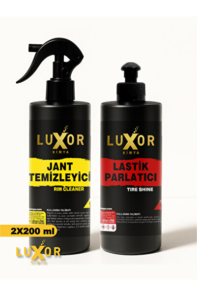 Luxor Kimya 200ML Jant Temizleyici ve Lastik Parlatıcı Oto Bakım Seti Oto Yık...
