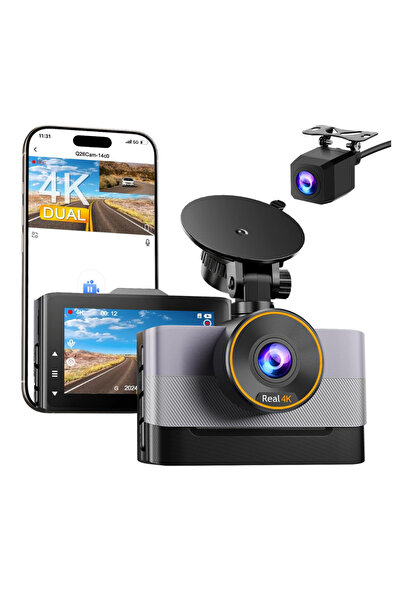 MaGeCa Camera auto dubla MaGeCa, 4K fata + 1080P spate, WiFi, Control aplicatie, G-Sensor, Night Vision