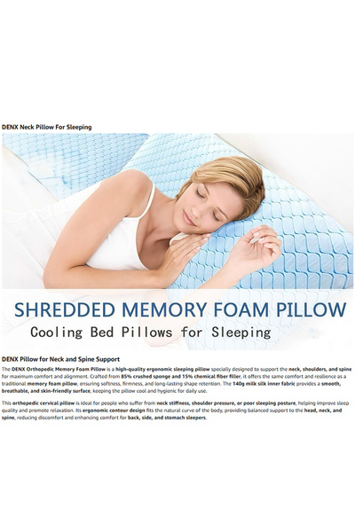 Generic DENX Neck Pillow for Sleeping, Cervical & Ergonomic Contour Sleeping Cushion for Neck & Spine DX3626