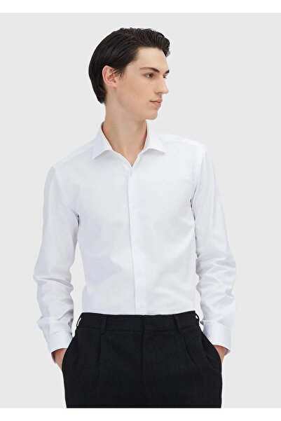 Ramsey White Regular Fit Woven Classic 100% Cotton Shirt