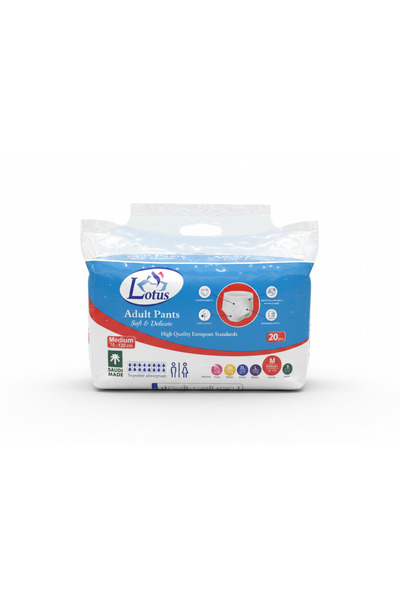Zahrat Lotus حفاضات للكبار من زهرة اللوتس - مقاس متوسط | راحة مثالية وأداء فائق