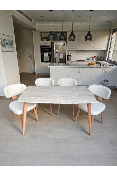 UMS MOBİLYA ZEN MASA SANDALYE TAKIMI - MUTFAK MASASI - YEMEK MASASI 80 x 140 ...