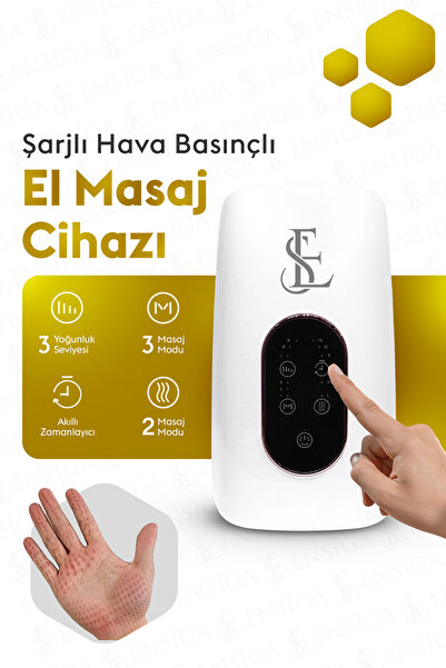 Mega Plus Şarjlı El masaj aleti cihazı El parmak akupunktur noktası hava basınçlı El masaj cihazı