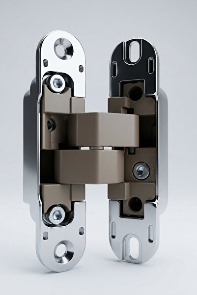 Badem10 An150 Satin Chrome Metal Accordion Hinge