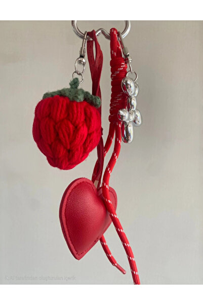 naaksesuar Bag Charm Strawberry Animal Figured