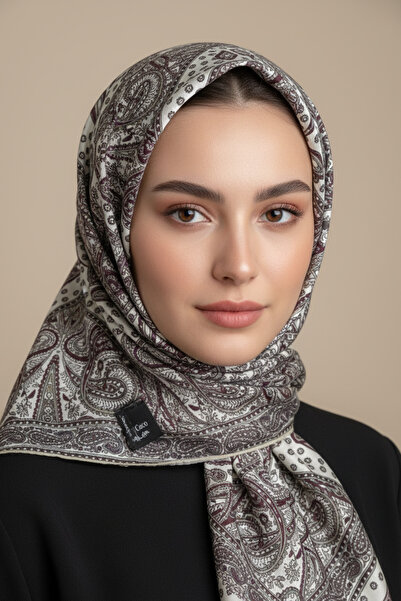 LadyCoco ليدي كوكو طباعة رقمية نمط وشاح رويان 1 لون 9