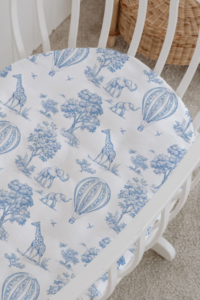 Messido 100% Cotton Poplin Baby Crib Bedding Set 80X120 cm - Pink Balloon Safari