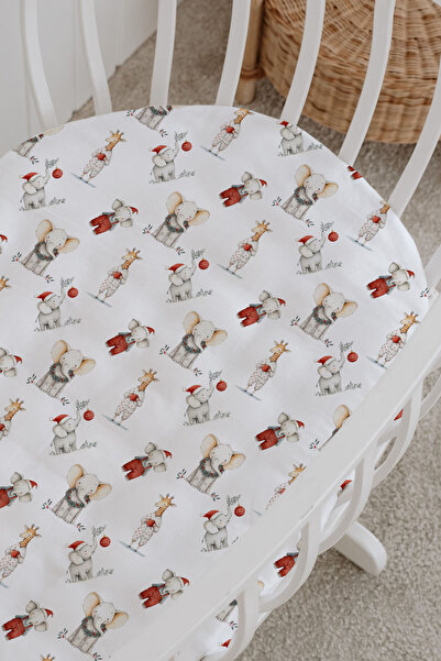 Messido 100% Cotton Poplin Mother's Side Crib Bedding Set 60X100 cm - Pötikare Elmalar