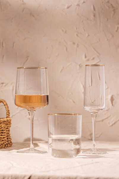 Rakle Bliss Gold Set of 4 Water Glasses 350 Cc