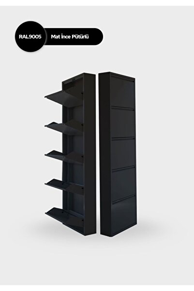 mobilyapratik 5'li Metal Ayakkabılık - Siyah