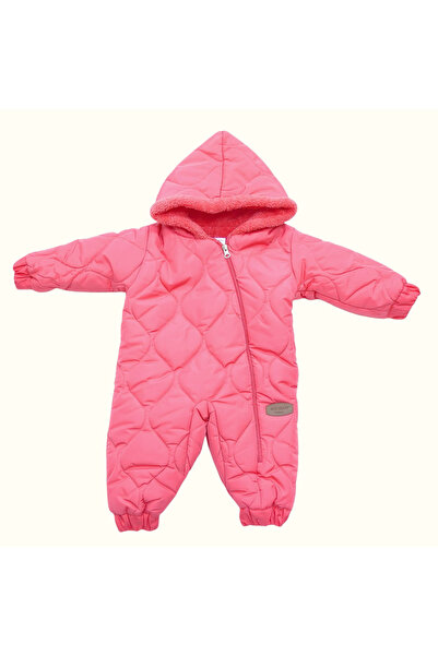 MİSS CRISPY بدلة شتوية مبطنة للأطفال مع قلنسوة / بدلة ثلجية ضيقة بسحاب