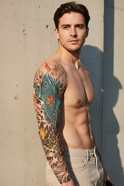 TAKIŞTIR Geçici Balık Kol Dövme Tattoo