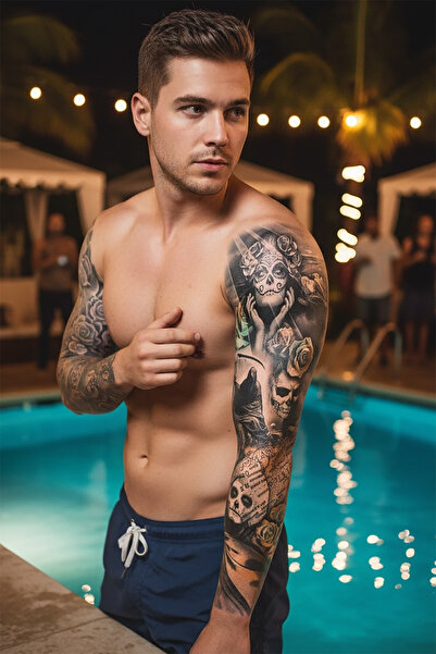 TAKIŞTIR Kadın Modelli Kol Dövme Tattoo