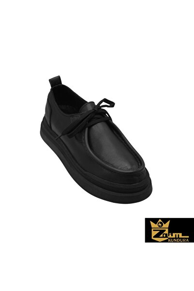 Zaim Kundura Women's Black Genuine Leather Shoes 505320466-1