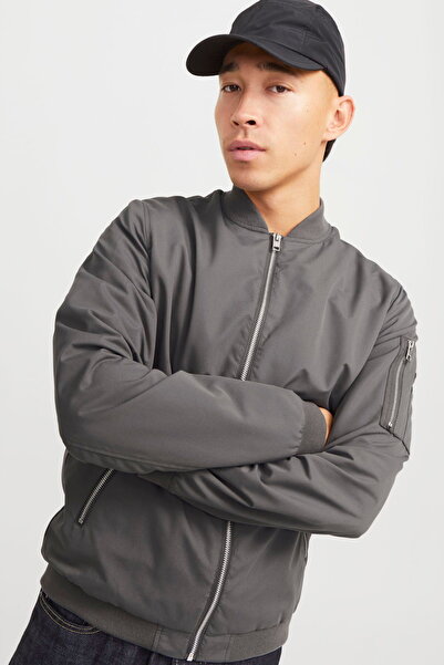 Jack & Jones Palton pentru bărbați cu guler de colegiu 63412165203 Afumat