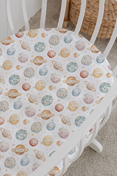 Messido 100% Cotton Poplin Mother's Side Crib Bedding Set 60X100 cm - Colorful Hearts