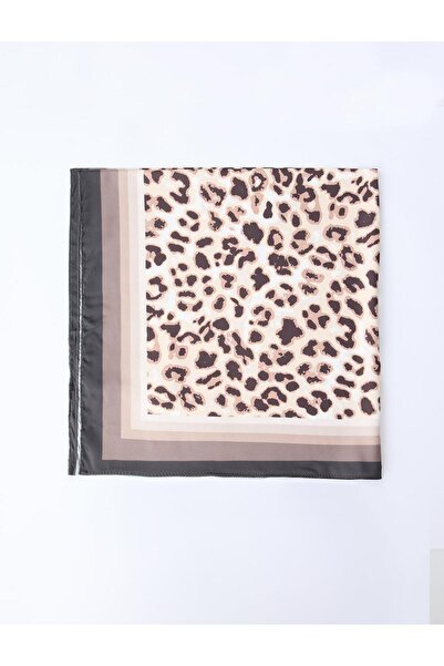 Jimmy Key Brown Ethnic Patterned Modern Scarf