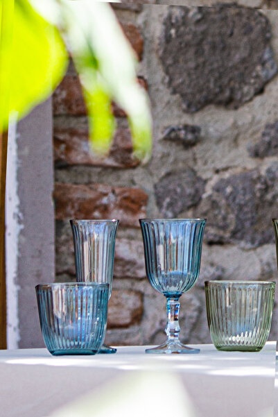 Rakle Splendid 4'lü Kahve Yanı Kadehi Seti Mavi 120 cc