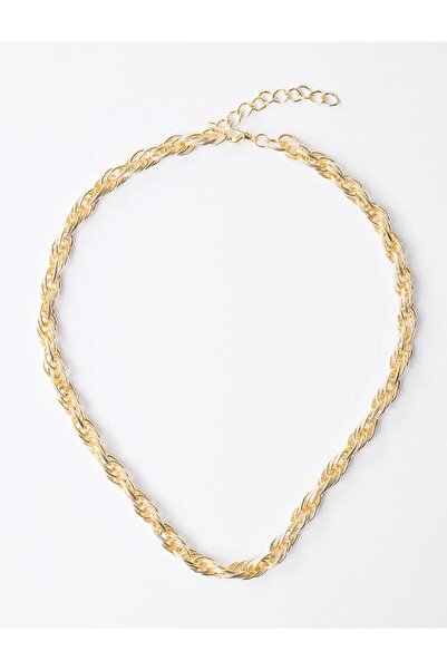 Jimmy Key Gold Color Twist Pattern Adjustable Necklace
