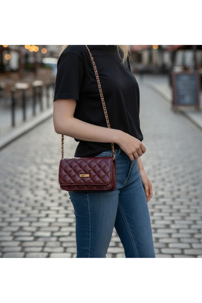 Moda fiesta حقيبة كروس نسائية بحزام سلسلة مبطن – متعددة الأقسام، حامل بطاقات،...