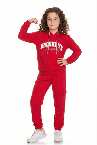 mj kids طقم بناتي مكون من بغطاء رأس قطع