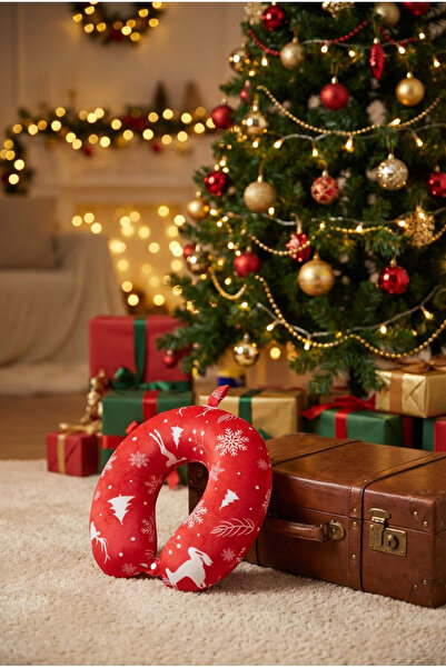 Wexta Seyahat Boyun Yastığı Yılbaşı Geyik Boynuzu Temalı SİYAH Visco - Hafıza...