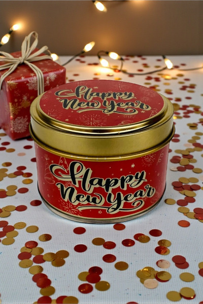 ROYAL MUM Yılbaşı Serisi - New Year Ginger Bread (tarçın-zencefil) Kokulu - Teneke Mum