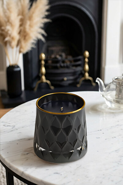 THE GROOVE Vanilya Kokulu 8 x 9 cm Dekoratif Kokulu Cam Mum Elle