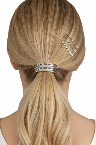 CAŞ DEKORASYON Set de catarame din metal de culoare argintie și sârmă