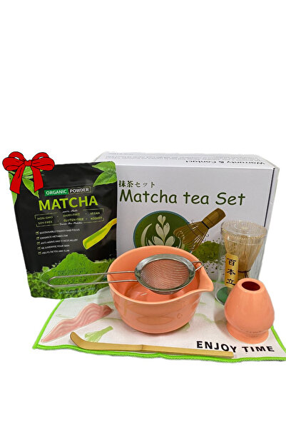 The Matcha Corner Matcha tea set + 100g matcha gift bag with bowl, strainer, ...