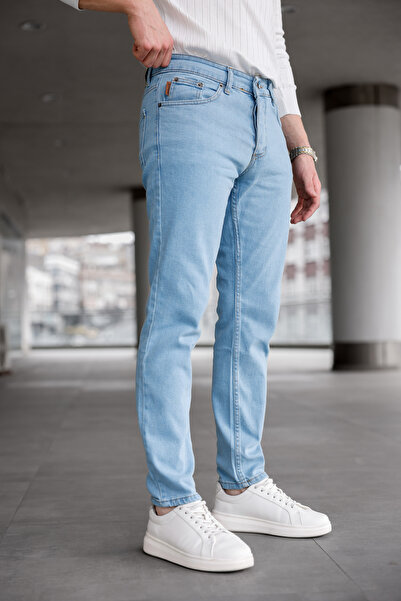 Ser Joven Pantaloni de blugi pentru bărbați Ice Blue slim fit material elastic