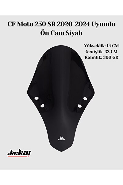 JİEKAİ CF Moto 250 SR 2020-2024 Uyumlu Ön Cam Siyah
