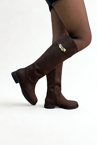 inizio Γυναικείες μπότες καφέ σουέντ Rider V4256