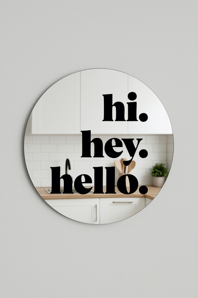 LudenHome Modern Tasarım Yazılı Aynalı Pleksi Duvar Dekoru – 25 cm – Parlak A...