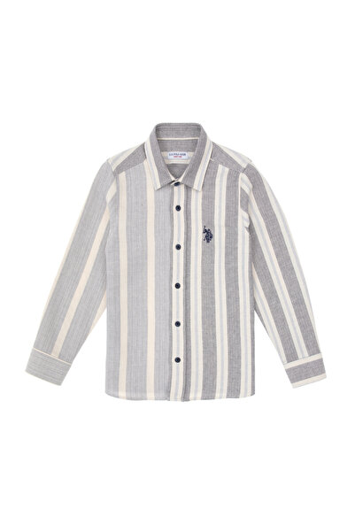 U.S. Polo Assn. Erkek Çocuk Saks Uzun Kollu Gömlek 50316691-VR032