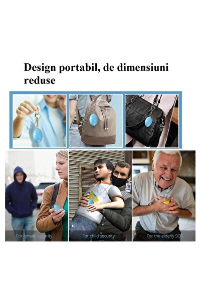 SSMEDIA Portable Personal Keychain Alarm, 120dB, Blue