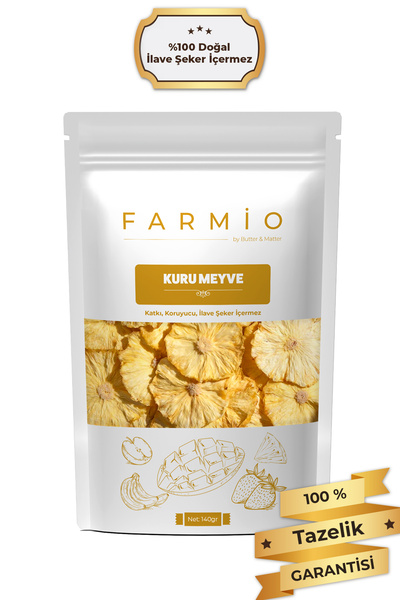FARMİO Sugar-Free Dried Pineapple – 140Gr – Natural and Without Additives