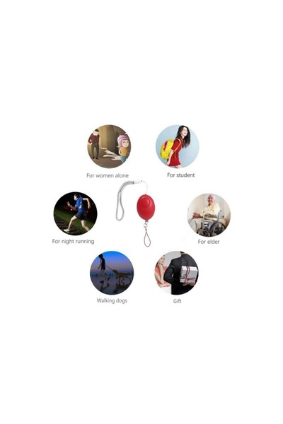 SSMEDIA Portable Personal Keychain Alarm, 120dB, Blue