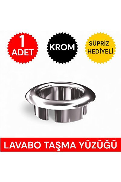 By mag Lavabo Taşma Yüzüğü Krom Her Lavaboyla Uyumlu