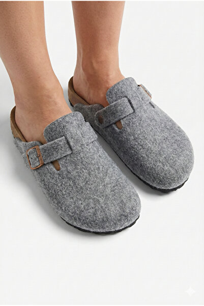 StWenn Γυναικεία σόλα από φελλό Felted Comfort Μοντέλο Winter Closed Front Felt Model Sabo Καθημερινές άνετες παντόφλες εσωτερικού χώρου