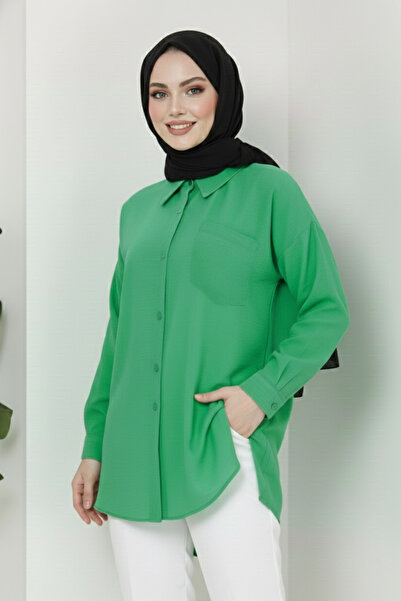 lavrisa Pera Keten Gömlek - LVRS4458