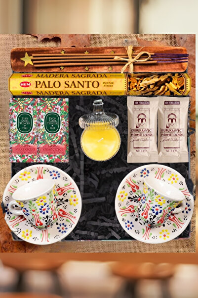 Fiorella Tasarım El Yapımı Çini Fincan & Tütsü Seti & Kahve & Mum & Mendil & ...