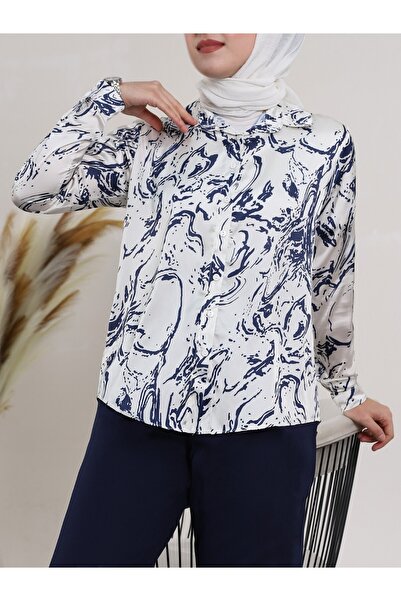 HİJABAYA Cămașă din satin cu model apoasă