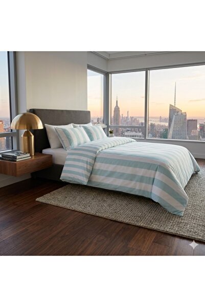 OPAQ طقم غطاء لحاف مرن مزدوج من Soft Sage